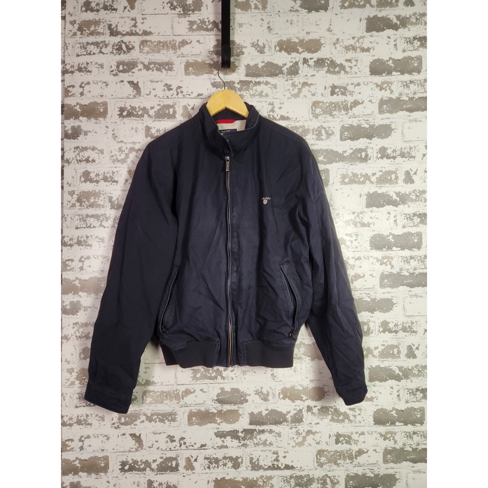 Vintage Gant Harrington Jacket Size Large Blue 80's Bomber
